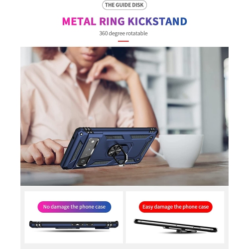【CSmart】 Anti-Drop Hybrid Magnetic Hard Armor Case with Ring Holder for Google Pixel 7 2022, Navy