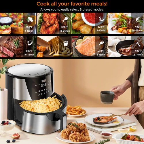 Open Box -Ultima Cosa Presto Luxe Grande Airfryer - 8L/8.5 Qt - Stainless Steel