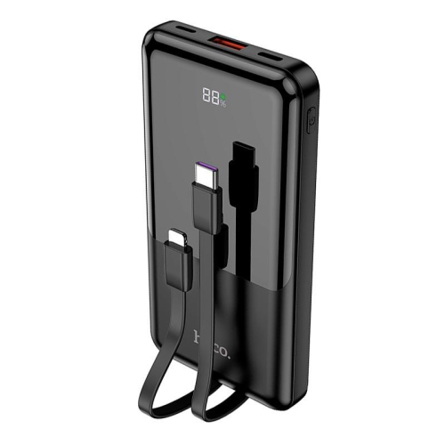 Chargeur de batterie externe portatif de 10000 mAh avec DEL et câbles Lightning USB-C pour tablettes iPad de Samsung de iPhone