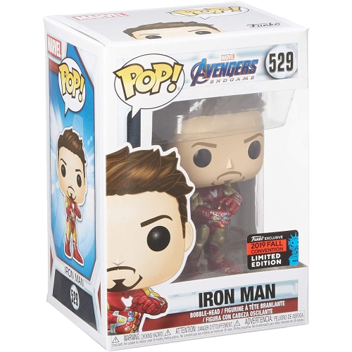 FUNKO  Pop Marvel Avengers Endgame Vinyl Bobble-Head Iron Man (Gauntlet) #529 2019 Fall Convention Exclusive