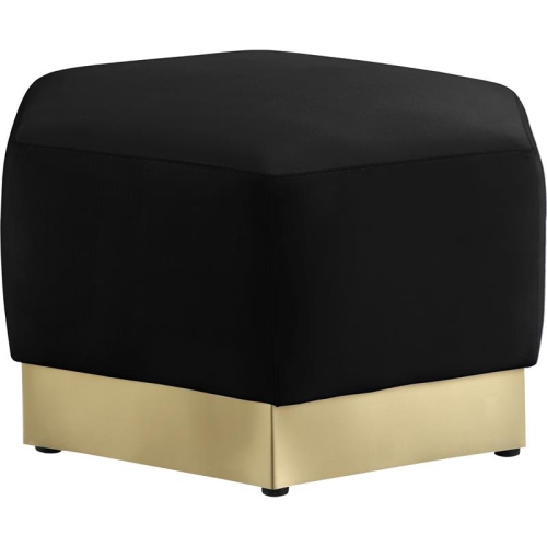 Pouf en velours noir Marquis de Meridian Furniture