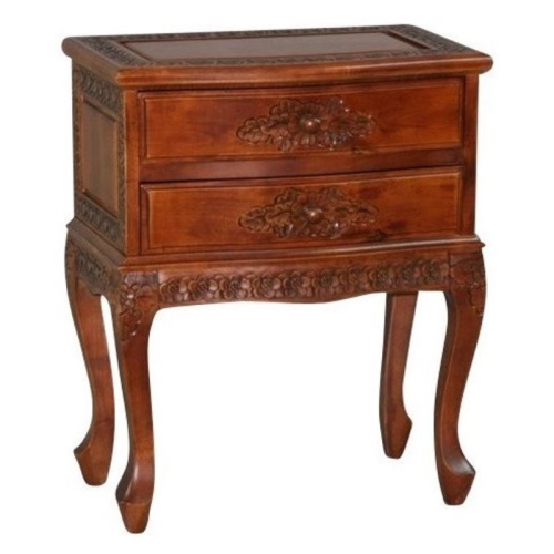Bowery Hill 2 Drawer Nightstand in Dual Walnut Stain