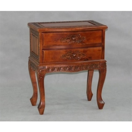Bowery Hill 2 Drawer Nightstand in Dual Walnut Stain