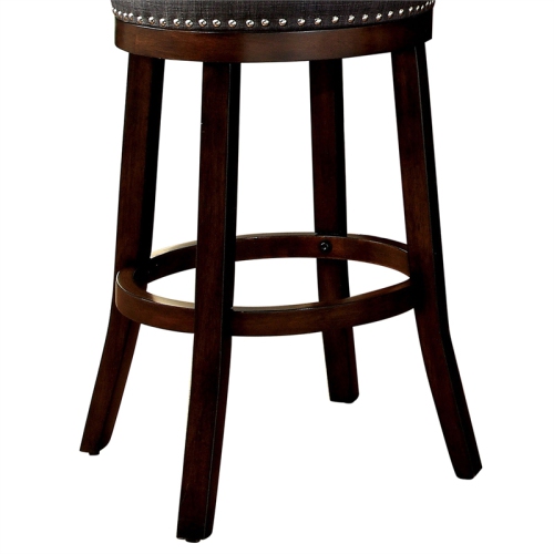 Bowery Hill Contemporary Fabric 29-inch Swivel Bar Stool in Gray