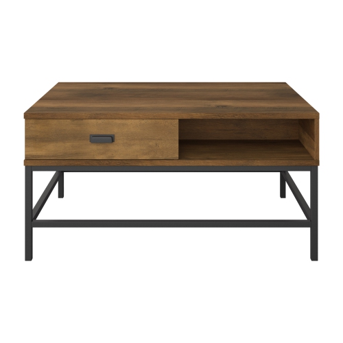 CorLiving LFF-270-C Fort Worth Brown Wood Grain Finish Lift Top Coffee Table
