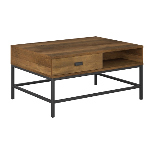 CorLiving LFF-270-C Fort Worth Brown Wood Grain Finish Lift Top Coffee Table