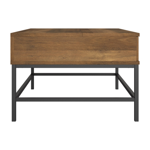CorLiving LFF-270-C Fort Worth Brown Wood Grain Finish Lift Top Coffee Table