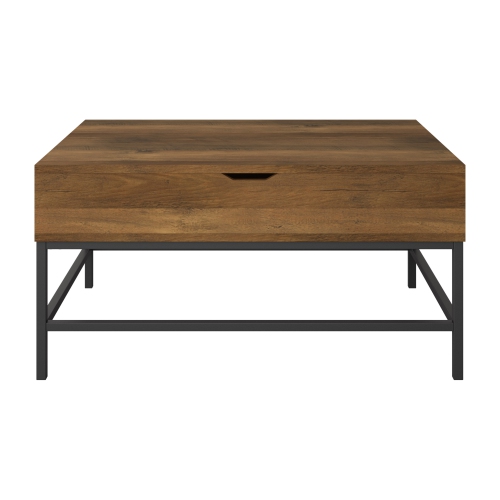 CorLiving LFF-270-C Fort Worth Brown Wood Grain Finish Lift Top Coffee Table