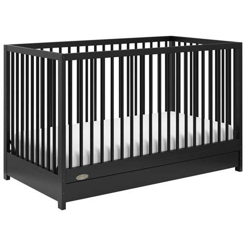 Graco Teddi 5 in 1 Convertible Crib with Drawer Black Best Buy Canada