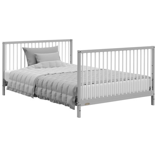 Graco Teddi 5-in-1 Convertible Crib with Drawer - Pebble Grey/White