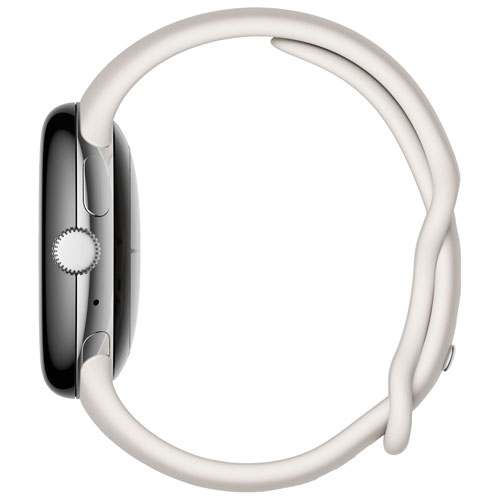 TELUS Google Pixel Watch (GPS + LTE) 40mm Silver Stainless Steel Case w/ Chalk Active Band - Monthly Financing