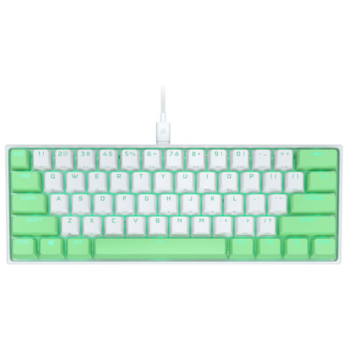 Corsair K65 Mini Backlit Mechanical Cherry MX Speed RGB Silver Gaming Keyboard - Mint - En - Exclusive Retail Partner