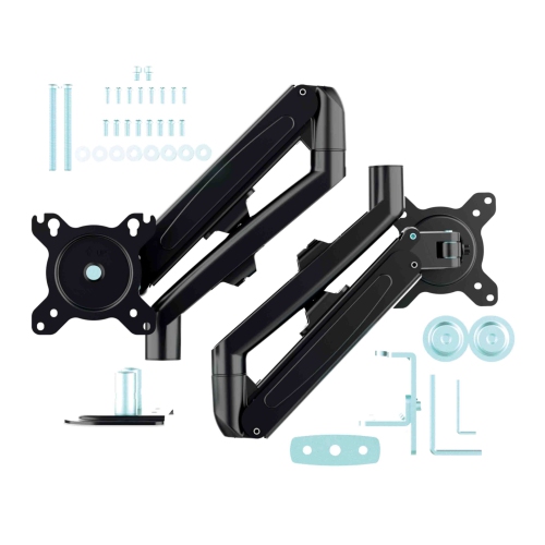 Support à bras double métal pour moniteur d'ordinateur MotionGrey installation à dégagement rapide avec pince VESA pour écran de 28 po au plus -