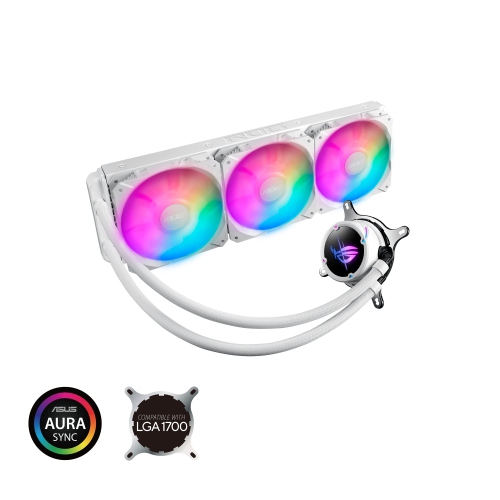 ASUS ROG Strix LC II 360 ARGB White Edition RGB Liquid CPU Cooler – 360mm Radiator