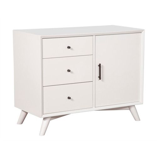 ALPINE FURNITURE  Flynn Wood Accent Cabinet In White