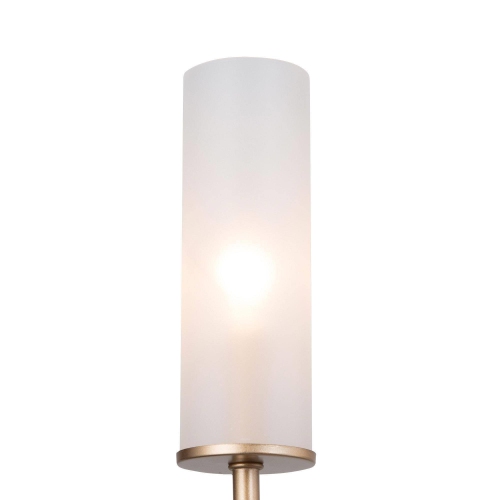 Modern 4-Light 32" Linear Gold Chandelier with Frosted Glass for Kitchen Island