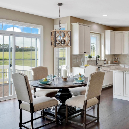 Farmhouse 4-Light Unique Wood Square Chandelier Lantern Pendant Lights