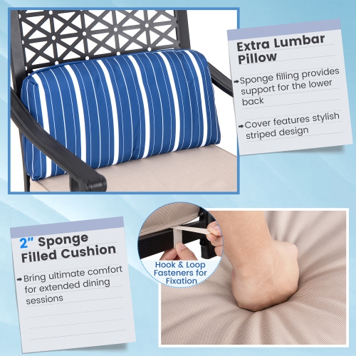 Gymax 4 PCS Patio Swivel Bar Chairs Metal Counter Height Bar Stools w/ Gentle Rocking