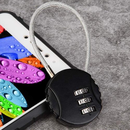 3 Digit Combination Lock Waterproof Padlock Resettable Luggage Locks