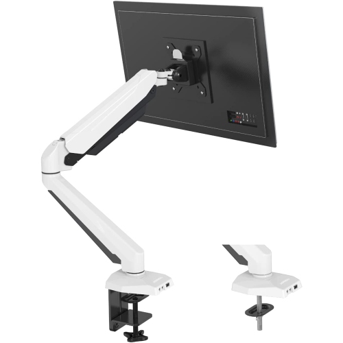 Fully Adjustable Single Gas Spring Monitor Mount Stand with Swing Arm for 15'-32' Monitor Features USB 3.0 Port and Audio Port- SA-GM212U
