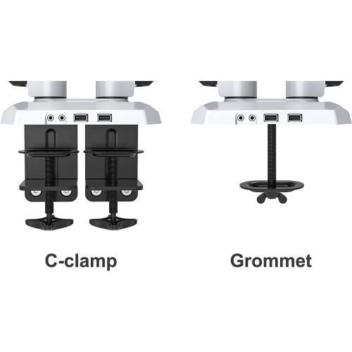 Fully Adjustable Dual Gas Spring Dual Monitors Mount Stand with 2 Swing Arms for 15'-32' Monitors Features 2 USB 3.0 Ports and Audio Port - SA-GM224U