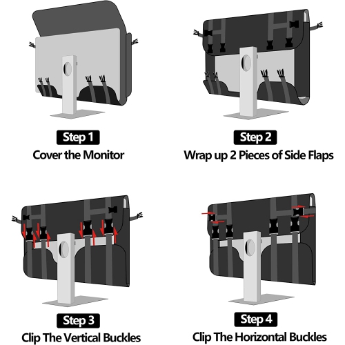 Travel Carrying Case Compatible with 27' iMac / 27' LCD Screens, Protective Monitor Dust Cover Travel Bag with Padded Velvet Lining for 27' Monitor