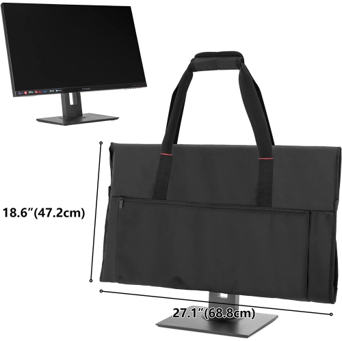 Travel Carrying Case Compatible with 27' iMac / 27' LCD Screens, Protective Monitor Dust Cover Travel Bag with Padded Velvet Lining for 27' Monitor