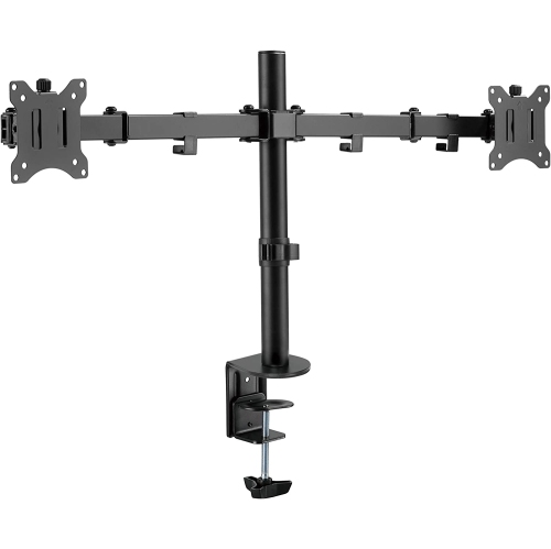 Dual LCD LED Monitor Desk Mount Stand with C-clamp Heavy Duty Fully Adjustable Arms Hold 2 Screens up to 32 inches