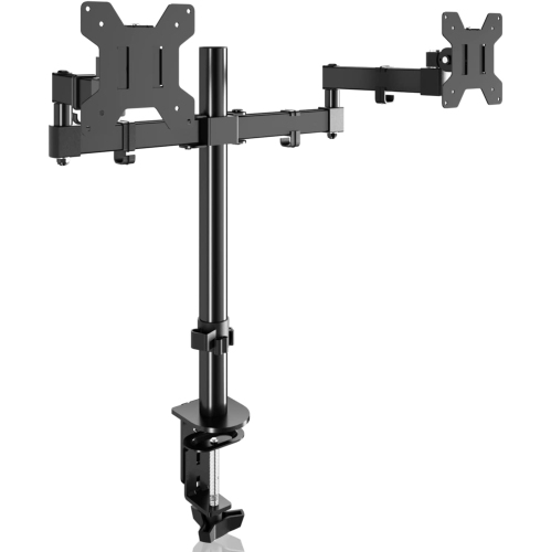 Bracwiser Dual Fully Adjustable Monitor Arm Stand Mount Fits Two Screen 13-27 inch 22lbs for Monitor Computer Screen 13 15 17 19 20 22 23 24 26 27