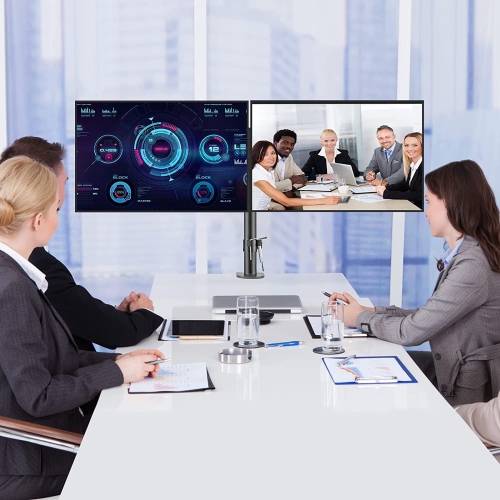 Bracwiser Dual Fully Adjustable Monitor Arm Stand Mount Fits Two Screen 13-27 inch 22lbs for Monitor Computer Screen 13 15 17 19 20 22 23 24 26 27