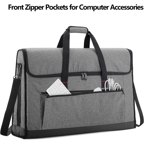 Monitor Carrying Case 24-27 Inch Padded Travel Bag Hold Up to 2 LCD Screens/TVs, Not Compatible with iMac or All-in-One Computer, with Accessories