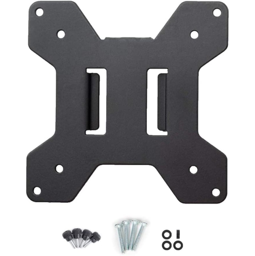 Steel VESA Bracket 75x75 and 100x100 Mounting for Computer Monitors, Quick Release Removable VESA Plate, Black, PT-SD-VA01A