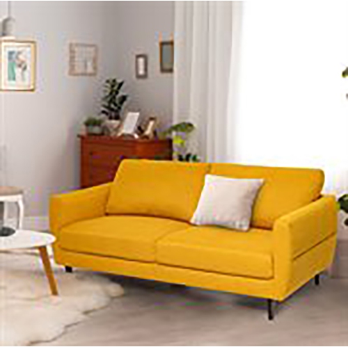Gymax 72'' Fabric Sofa Couch Living Room Small Apartment Furniture w/ Wood Legs Yellow