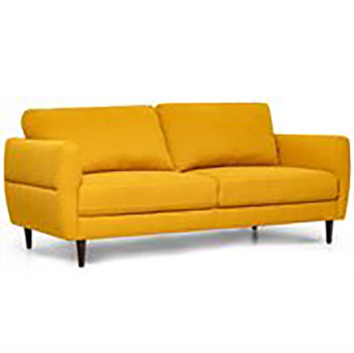 Gymax 72'' Fabric Sofa Couch Living Room Small Apartment Furniture w/ Wood Legs Yellow