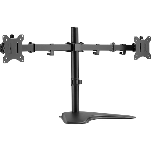 Dual LED LCD Monitor Free-Standing Desk Stand for 2 Screens up to 32 inches Heavy-Duty Fully Adjustable Arms with Max VESA 100x100mm