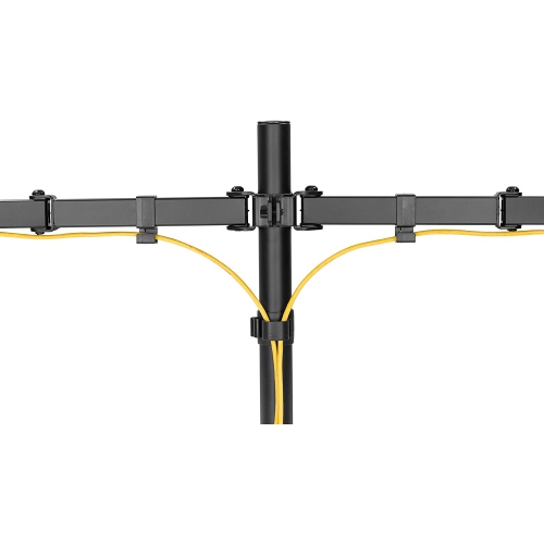 Dual LED LCD Monitor Free-Standing Desk Stand for 2 Screens up to 32 inches Heavy-Duty Fully Adjustable Arms with Max VESA 100x100mm