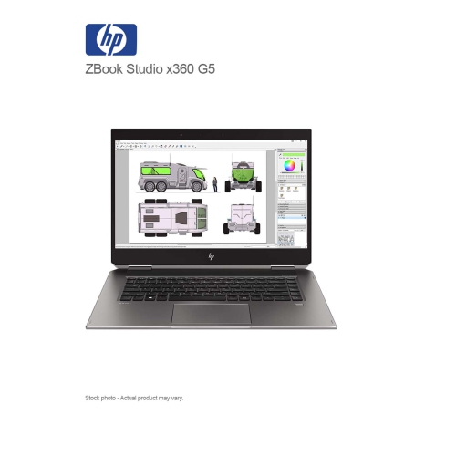 Refurbished - HP ZBook Studio x360 G5 Core i7-8750H, 32GB, 500GB NVMe, 15.6″UHD 3840 x 2160 Touch, WIN 11 PRO