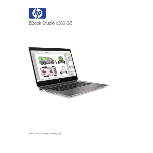 HP ZBook Studio x360 G5 Touchscreen 2-in-1 - Intel Core i7-8750H - 16GB DDR4 - 256GB NVMe SSD - Quadro P1000 - Windows 11 Pro by HP - Refurbished condition - Image 2