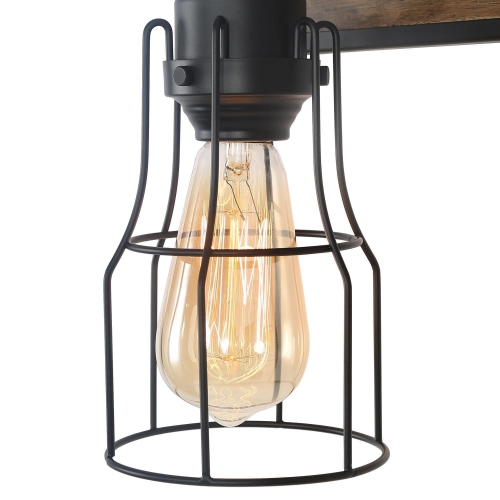 2-Light Black Industrial Farmhouse Wall Sconce Light Fixture for Living Room and Hallway