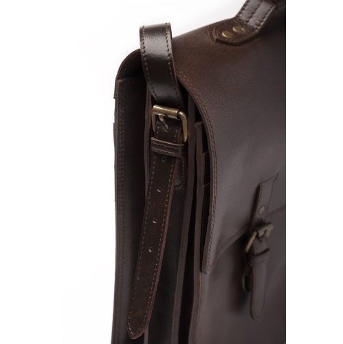 HIDES Complete Leather Laptop Travel Briefcase 17" – ANTIQUE BROWN