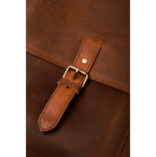 HIDES Complete Leather Laptop Travel Briefcase 17" – Saddle Brown