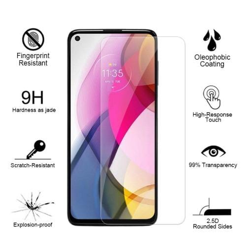 Image 1 of 5.. SaharaCase - Ultra Strong+ ZeroDamage HD Glass Screen Protector for Motorola Moto G Stylus (2-Pack) - Clear