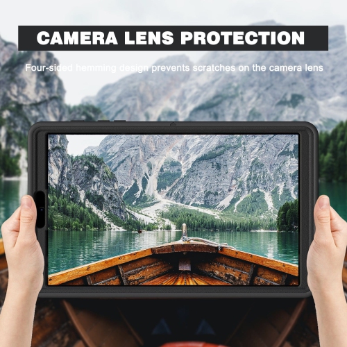 SaharaCase - PROTECTION Hand Strap Series Case for Samsung Galaxy Tab A7 Lite - Black