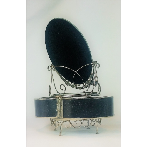 Elegance Pink butterfly jewelry chest w/mirror