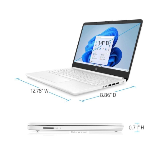HP Stream 14" HD 1366 x768 Intel N4120 64GB 4GB Window 11 Office 365 White