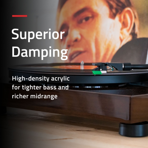 Fluance Acrylic Turntable Platter Mat, Reduces Vibrations, Improves Sound Clarity, Antistatic, for 12" Record Players