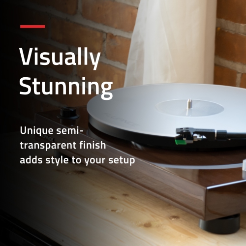 Fluance Acrylic Turntable Platter Mat, Reduces Vibrations, Improves Sound Clarity, Antistatic, for 12" Record Players