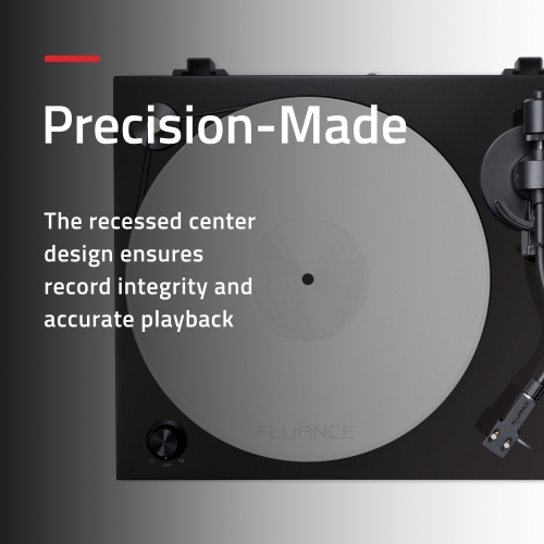 Fluance Acrylic Turntable Platter Mat, Reduces Vibrations, Improves Sound Clarity, Antistatic, for 12" Record Players