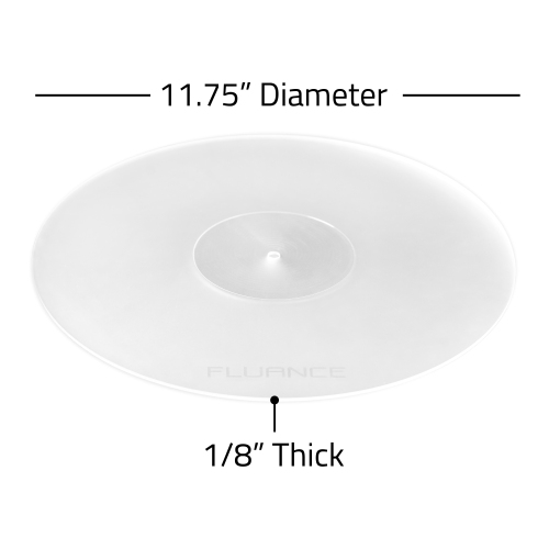 Fluance Acrylic Turntable Platter Mat, Reduces Vibrations, Improves Sound Clarity, Antistatic, for 12" Record Players