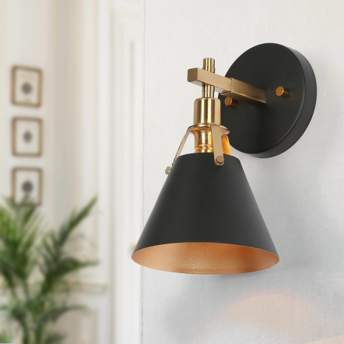 Modern 1-Light Single Wall Sconce Silver Metal Shade for Kithcen